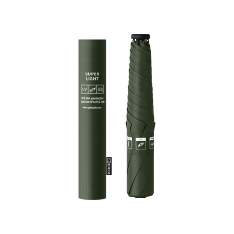 超軽量カーボン骨 ペンシル傘 三つ折り傘 UPF50+ UV カット ナノブラックコーティング 晴雨兼用 レディース携帯傘 - 画像 (13)