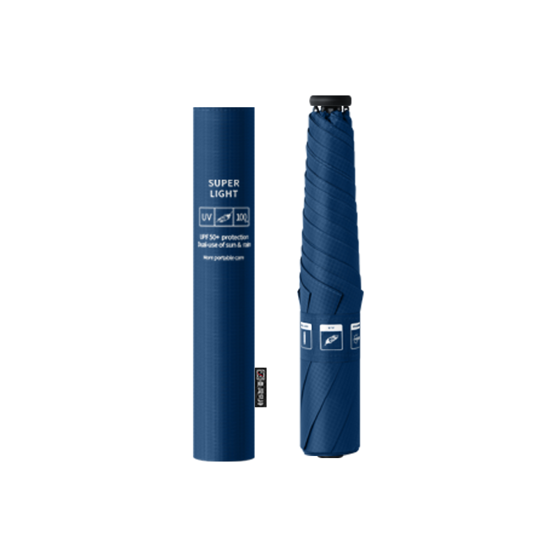 超軽量カーボン骨 ペンシル傘 三つ折り傘 UPF50+ UV カット ナノブラックコーティング 晴雨兼用 レディース携帯傘 - 画像 (18)